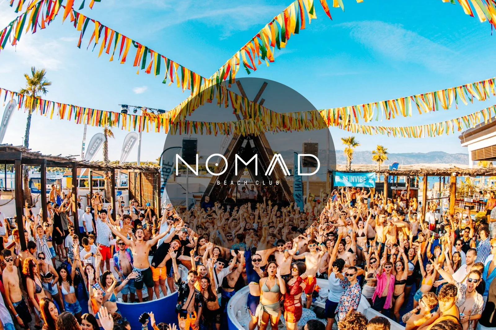 Nomad beach club at Zrće Beach